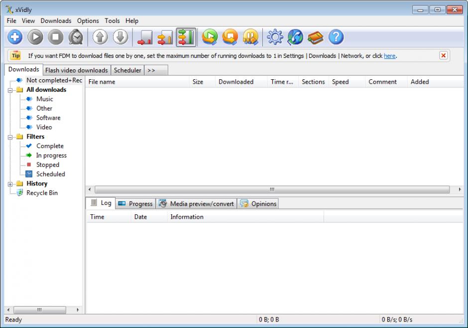 screenshot of program