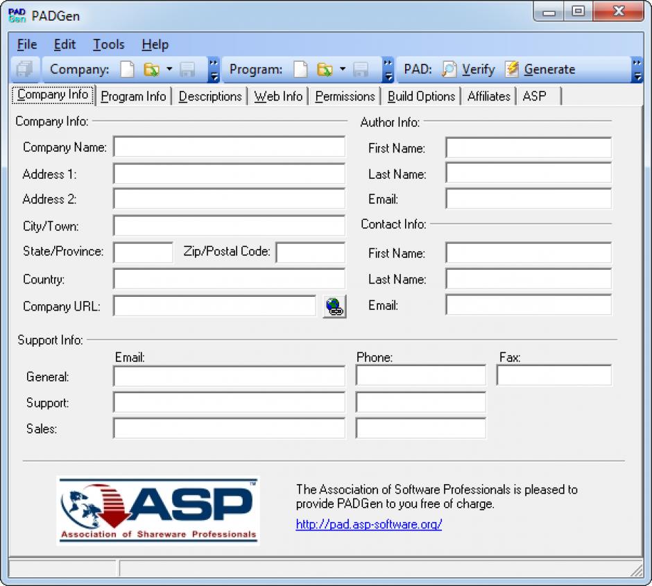 screenshot of program