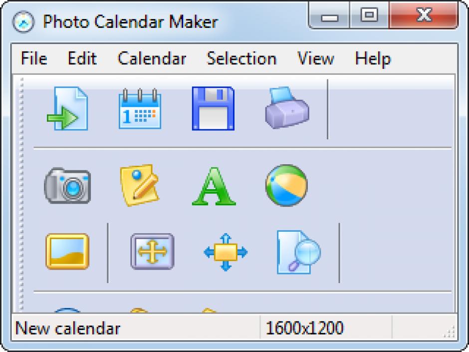 Photo Calendar Maker main screen