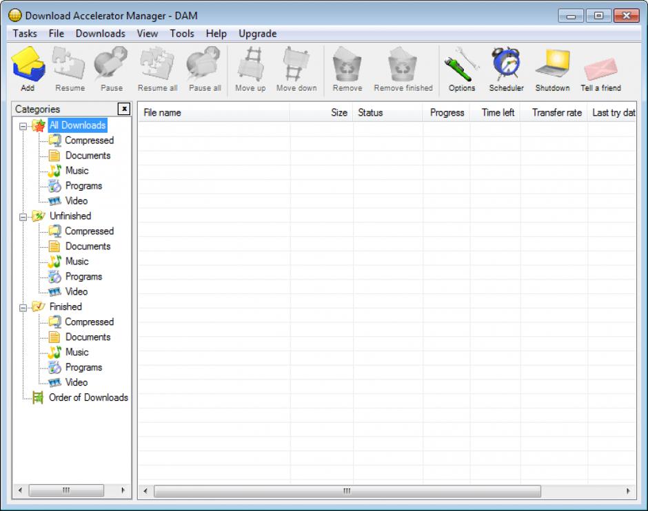 screenshot of program