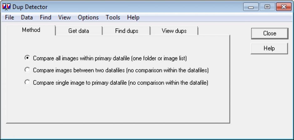DupDetector main screen