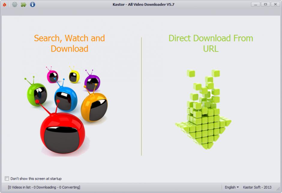 Kastor - All Video Downloader main screen