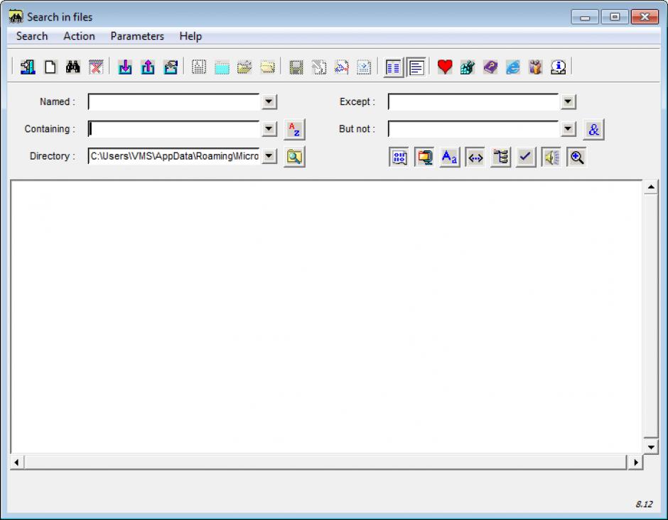 screenshot of program