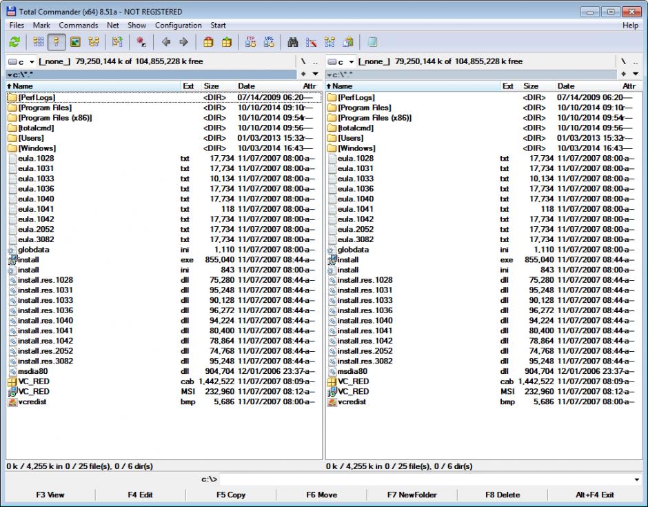 screenshot of program