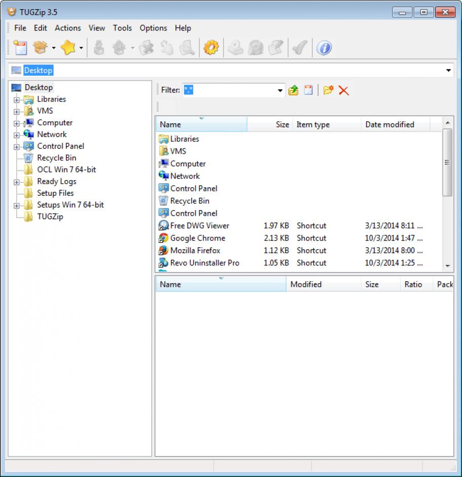 screenshot of program