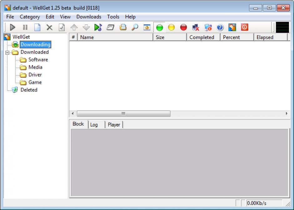 screenshot of program