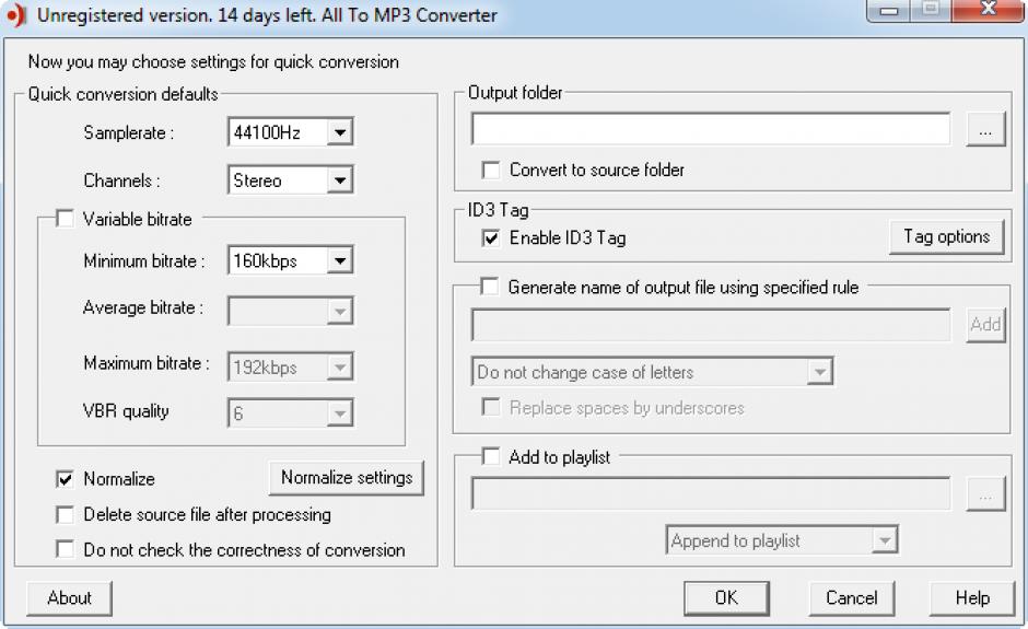 All To MP3 Converter main screen