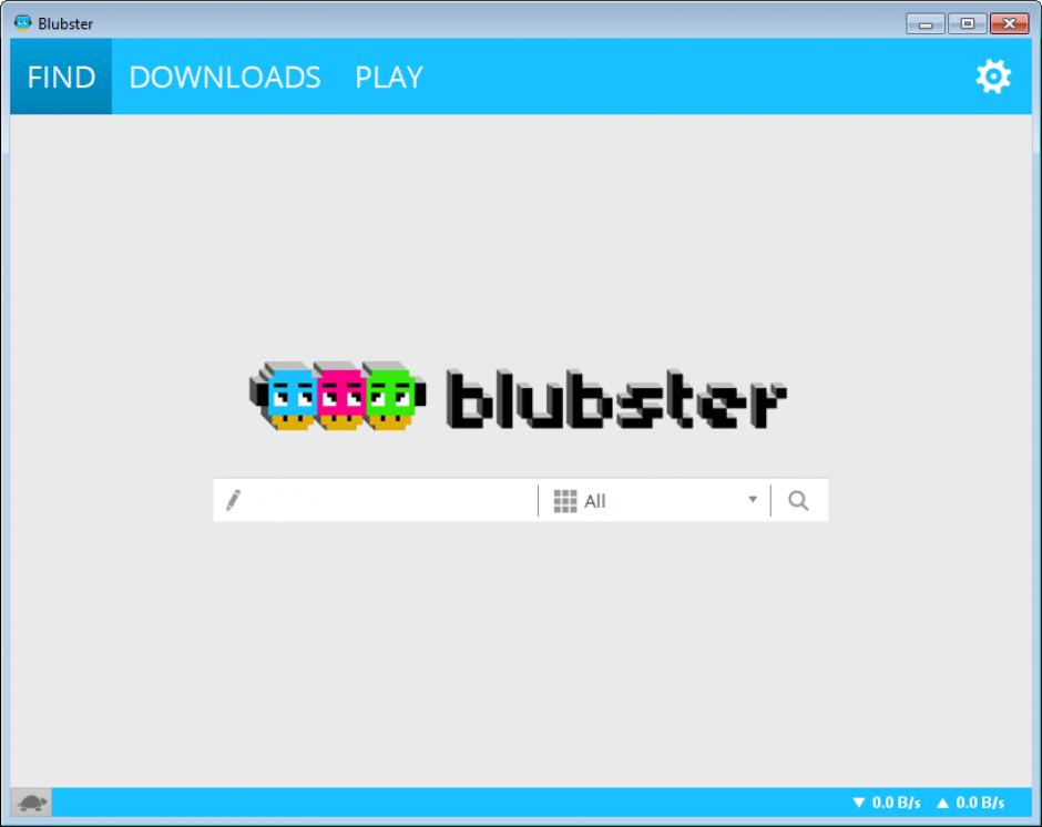 Blubster main screen