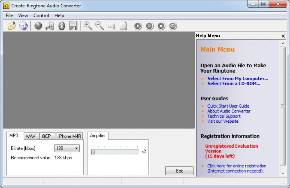 screenshot of program