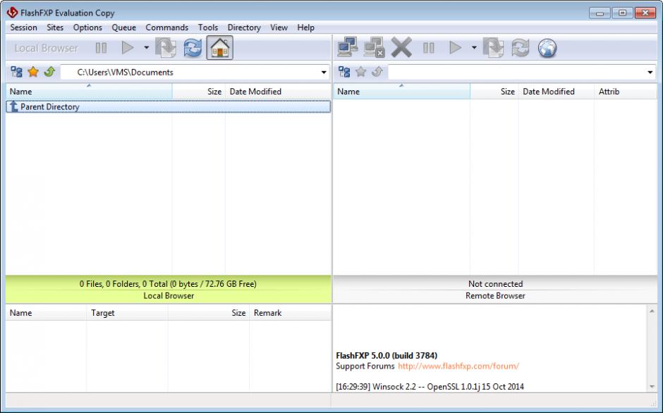 Flash FXP main screen