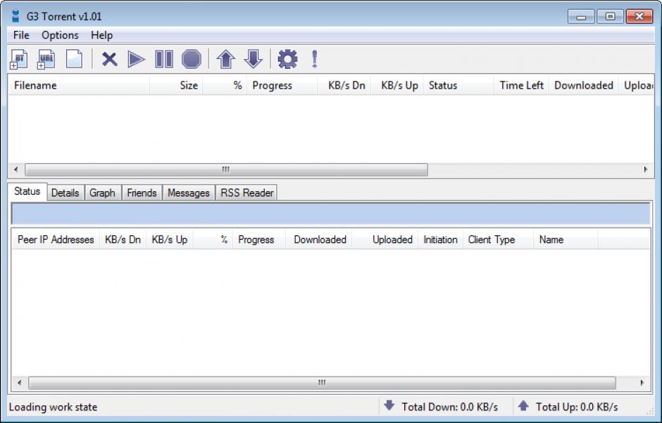 G3 Torrent main screen