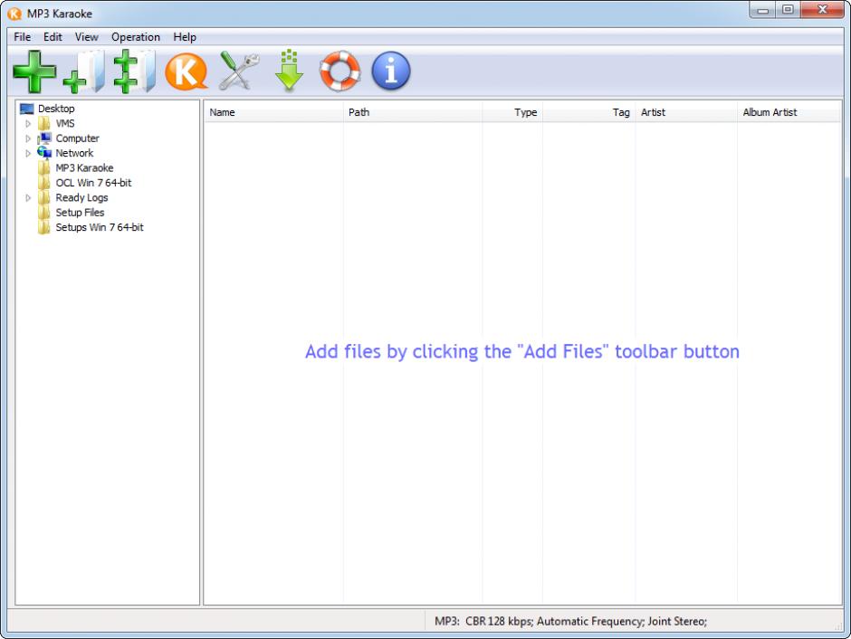 screenshot of program