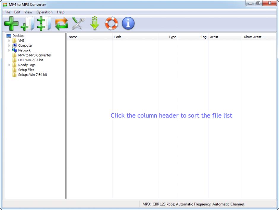 screenshot of program