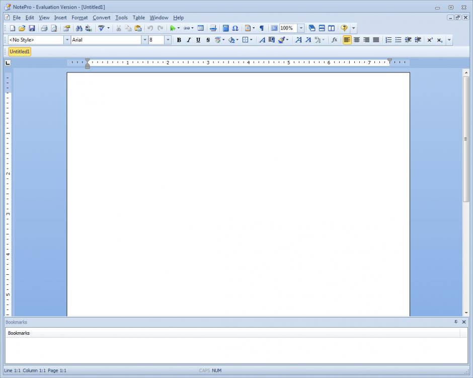 NotePro main screen