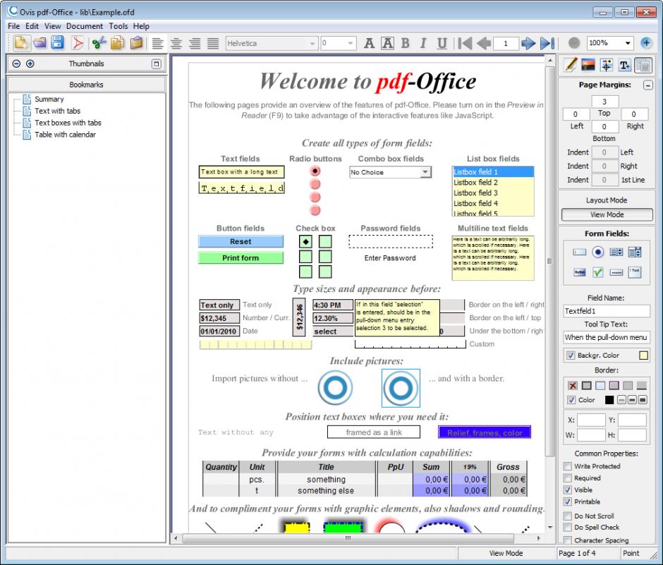 screenshot of program