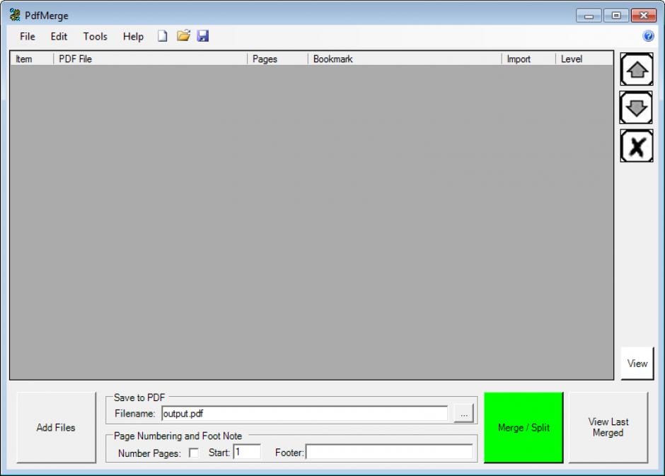 screenshot of program