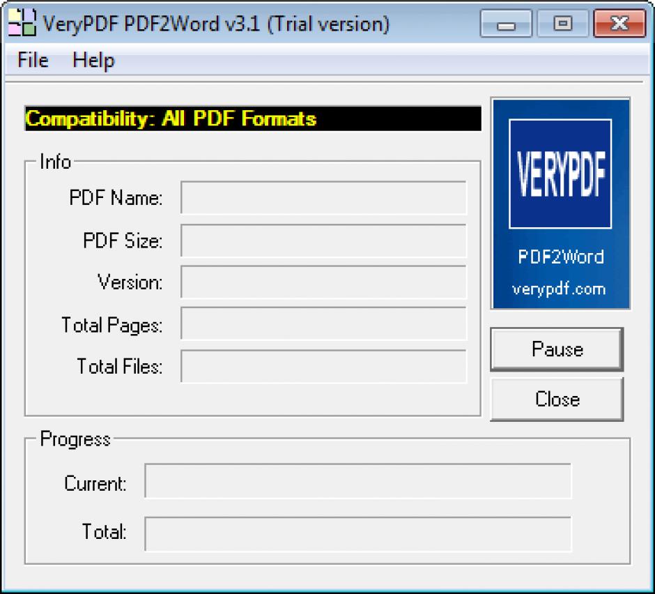 screenshot of program