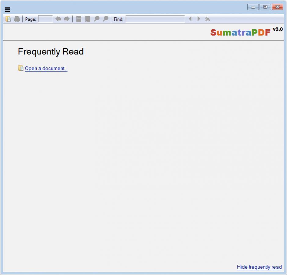SumatraPDF main screen