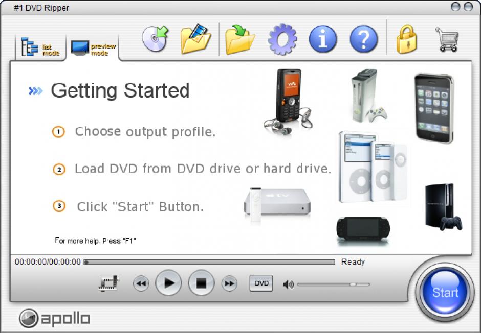 #1 DVD Ripper main screen