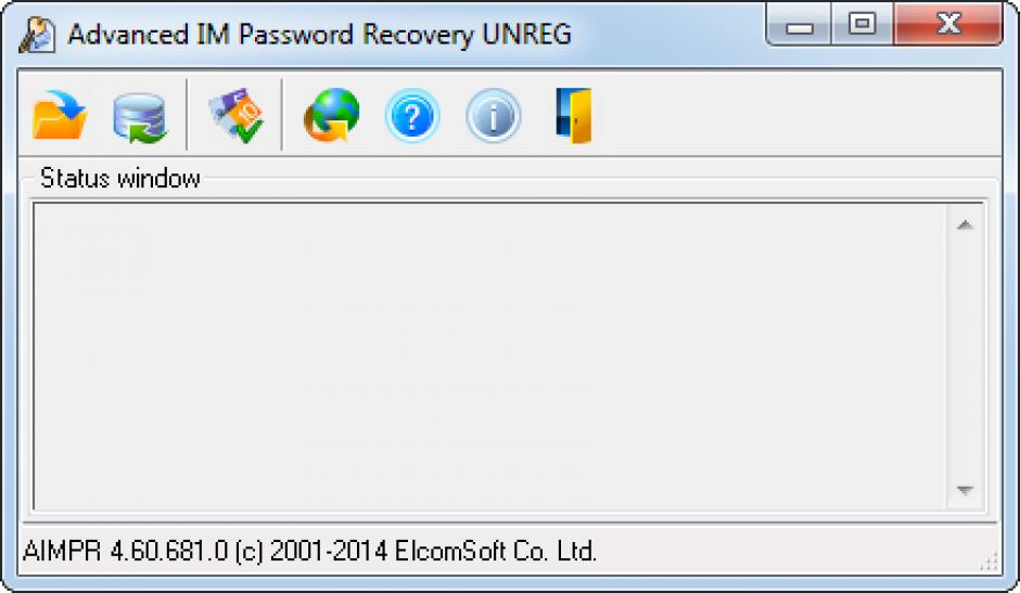 Advanced IM Password Recovery main screen