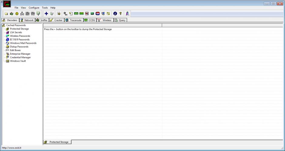 screenshot of program