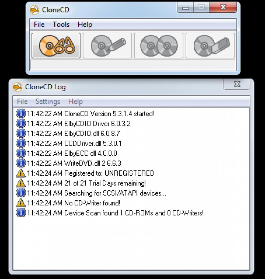 screenshot of program