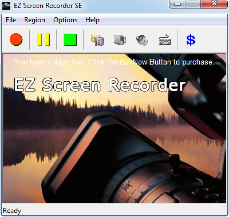 EZ Screen Recorder main screen