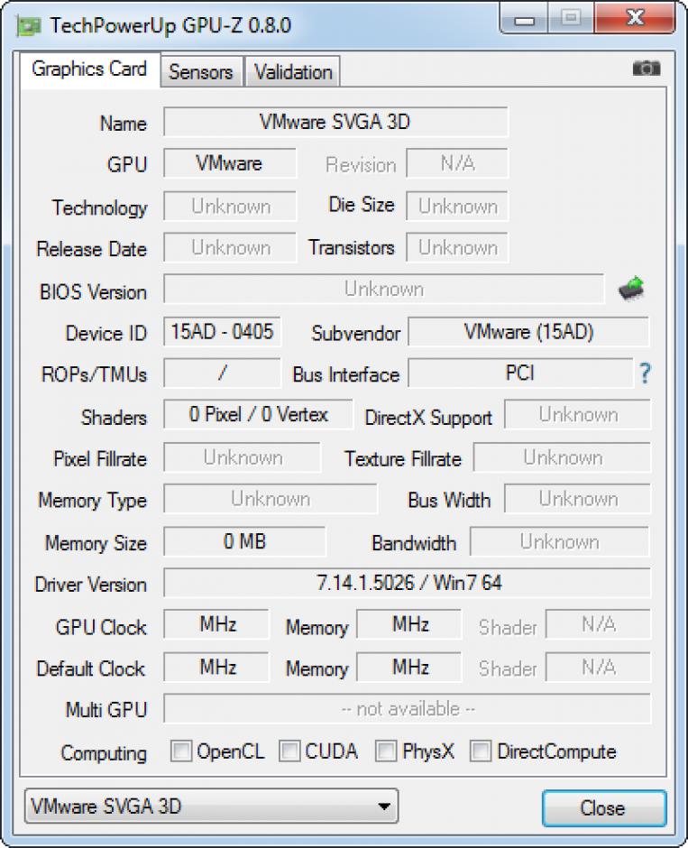 GPU-Z main screen