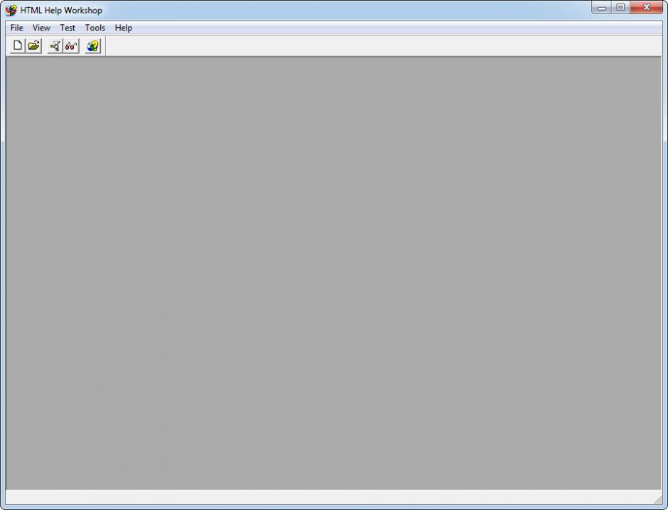 HTML Help Workshop main screen