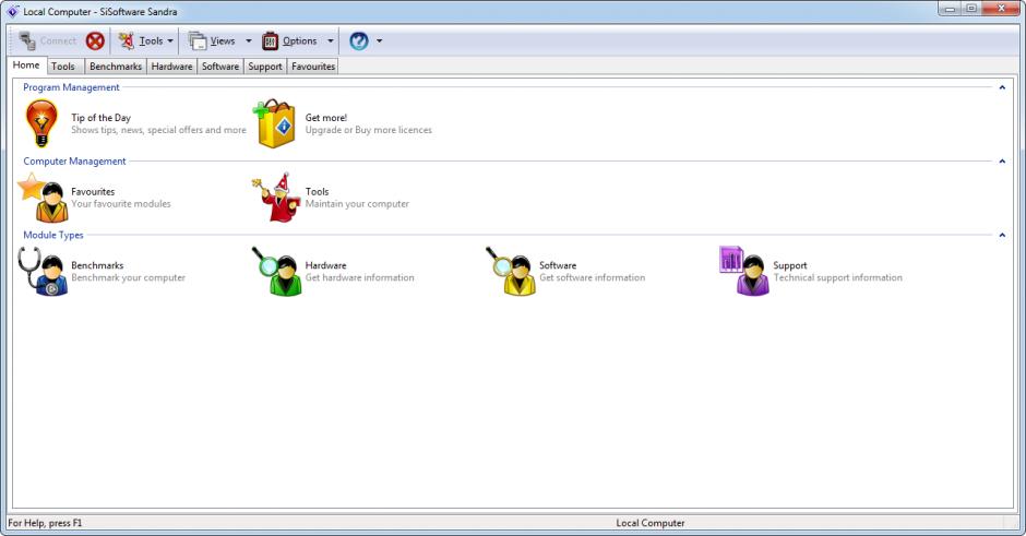 screenshot of program