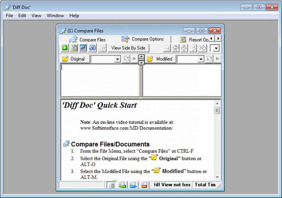 screenshot of program