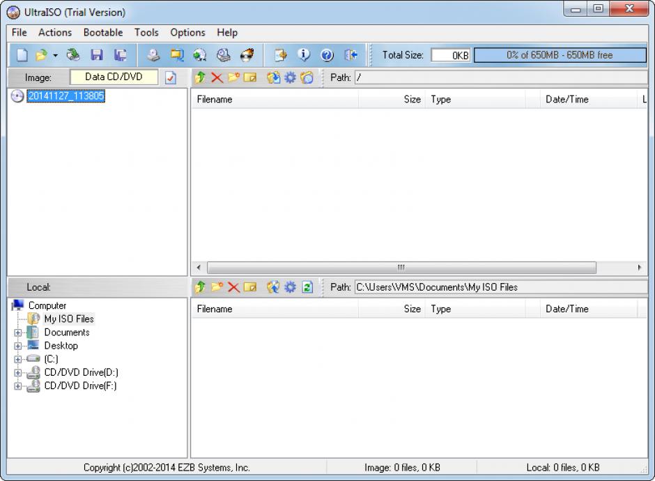 screenshot of program