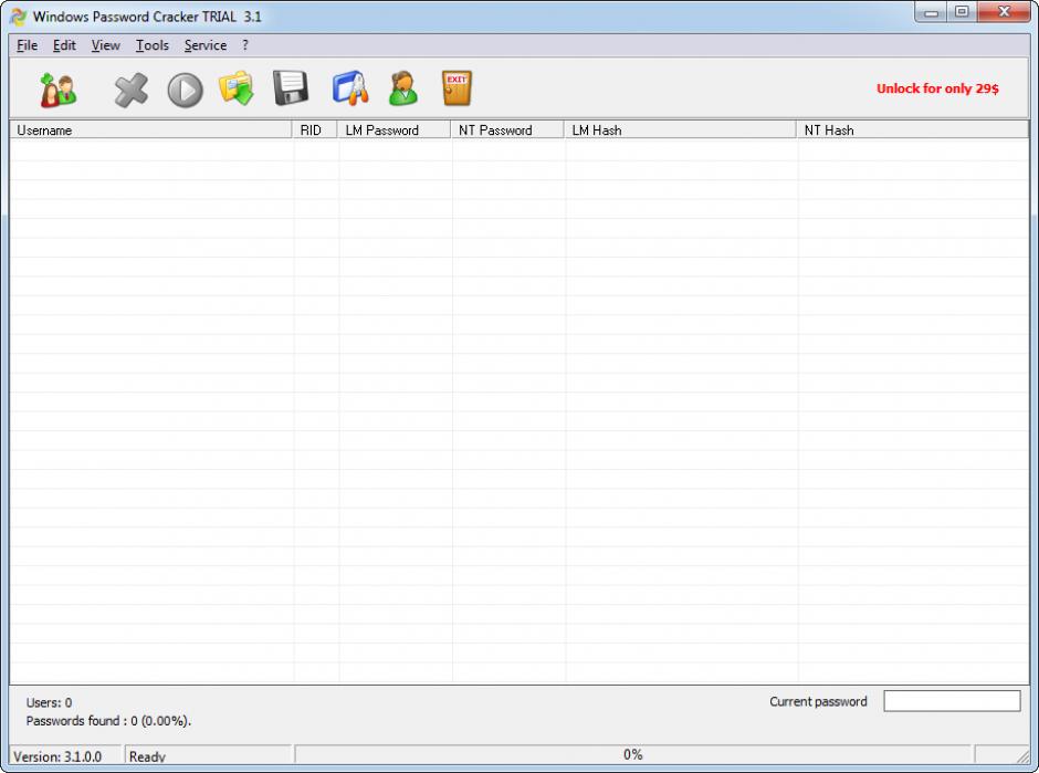 screenshot of program