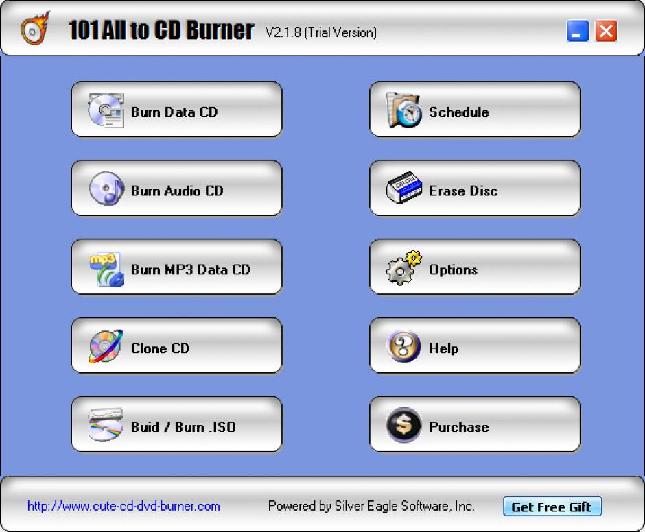 101 All to CD Burner main screen