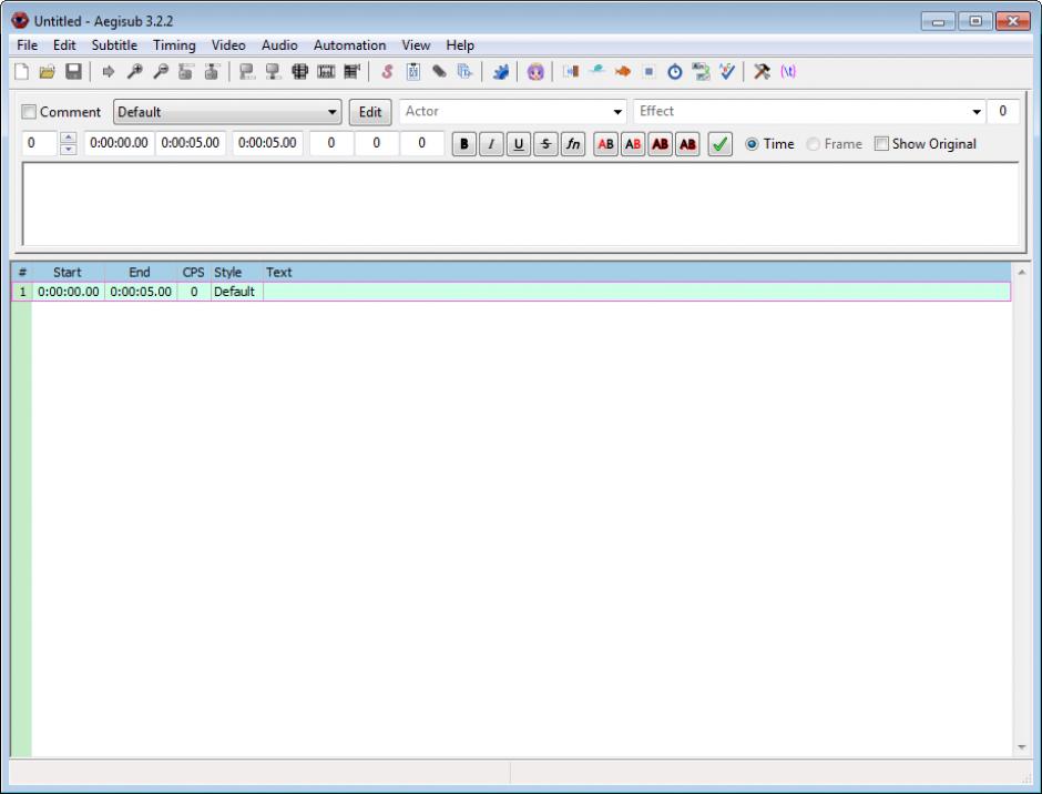 screenshot of program