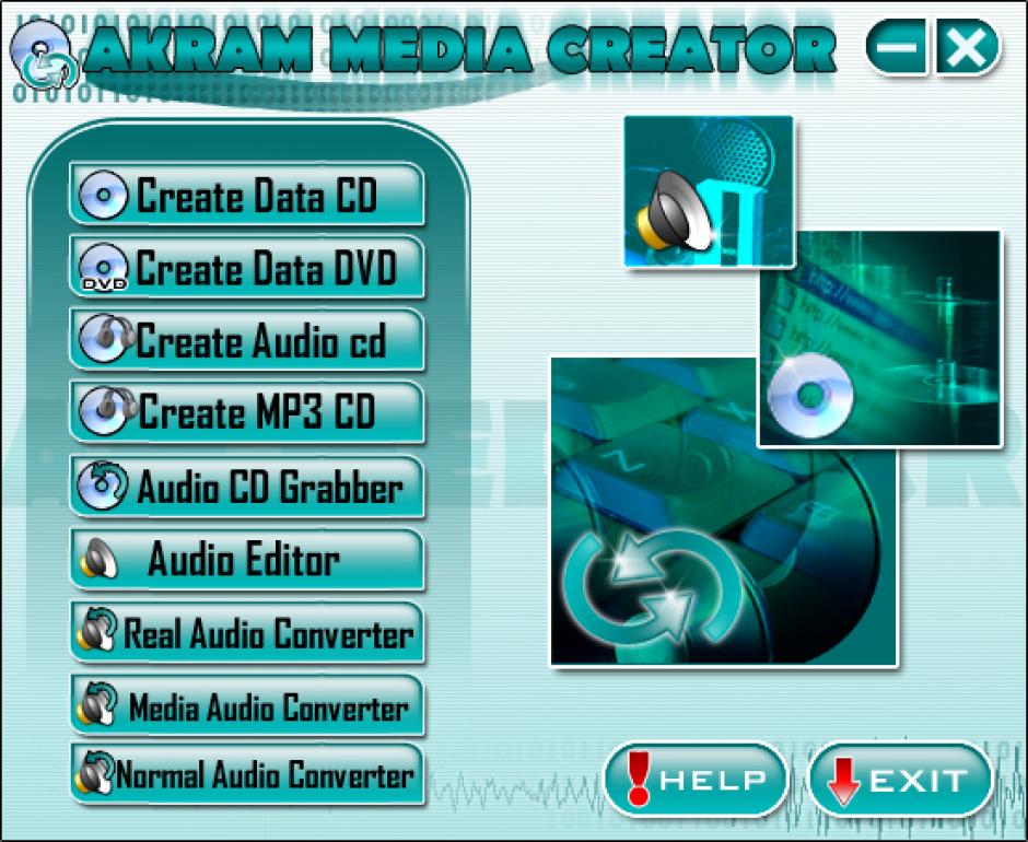 Akram Media Creator main screen