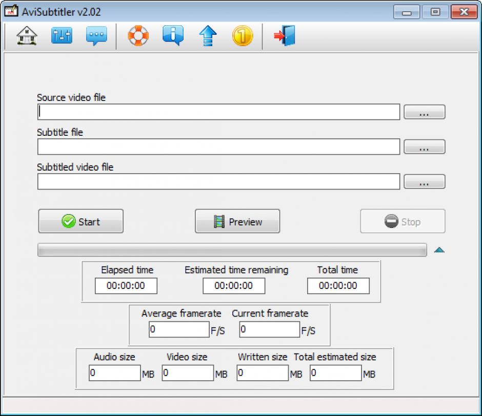 AviSubtitler main screen