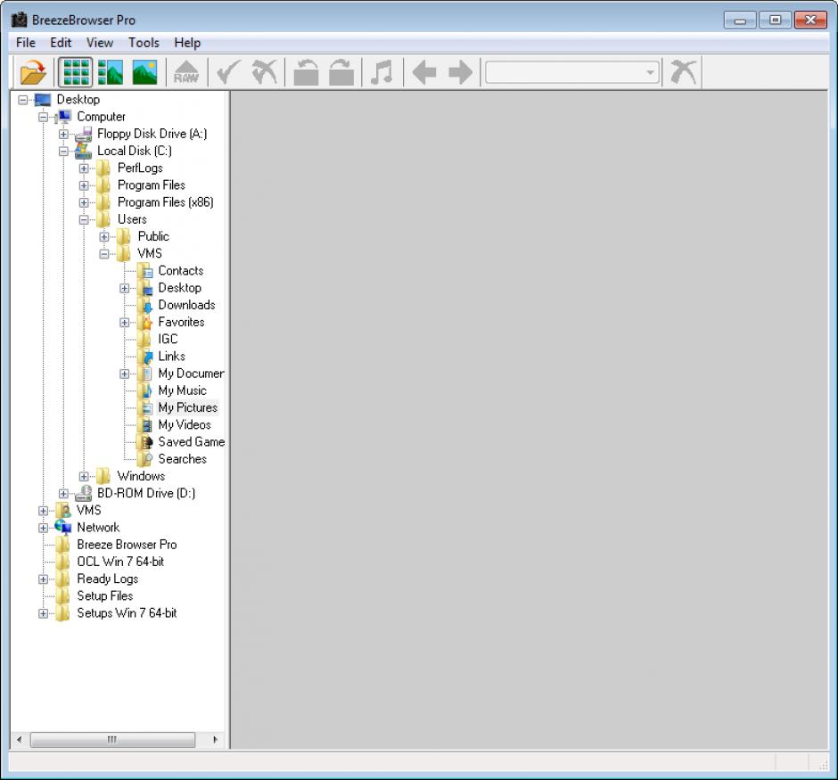 screenshot of program