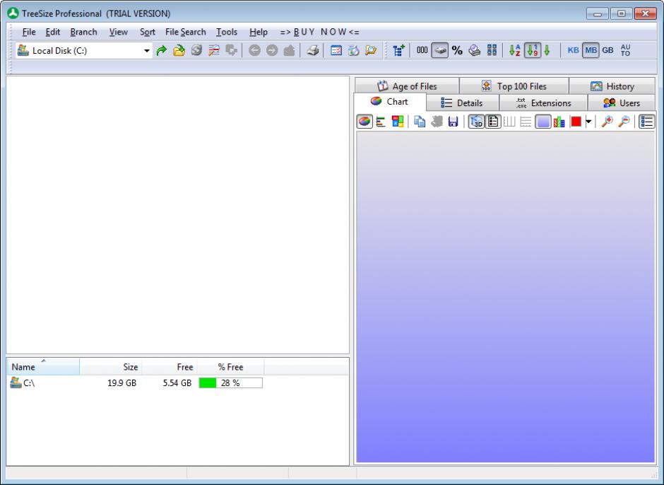 screenshot of program