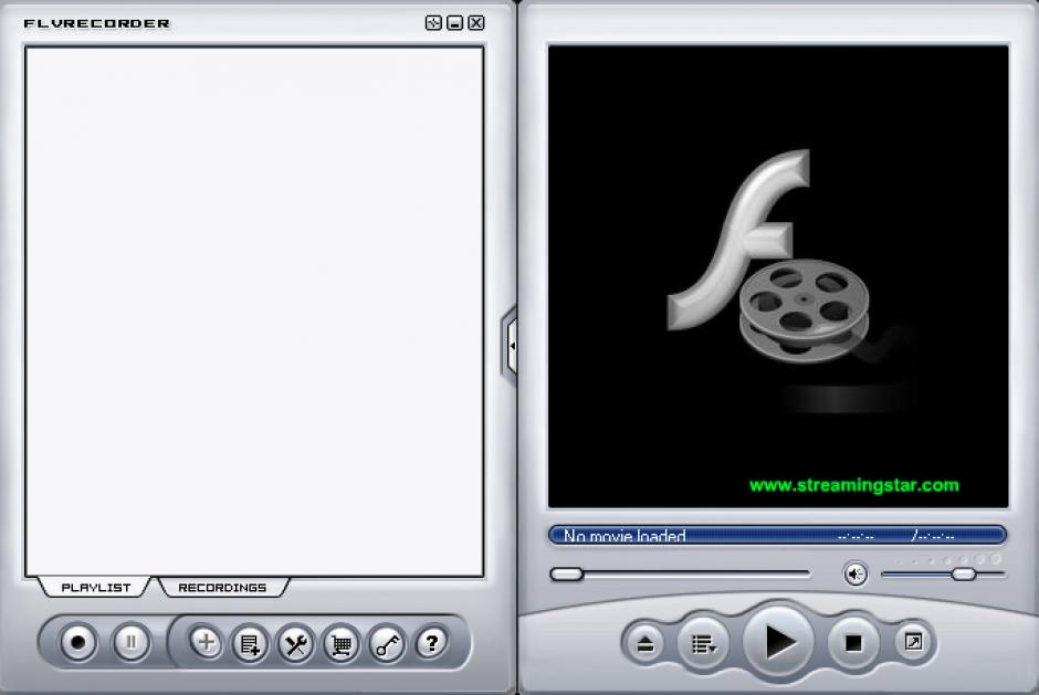 Flv Recorder main screen