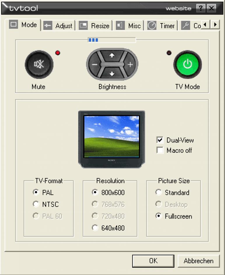 TVTool main screen