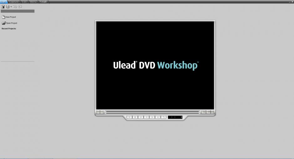 Ulead DVD Workshop main screen