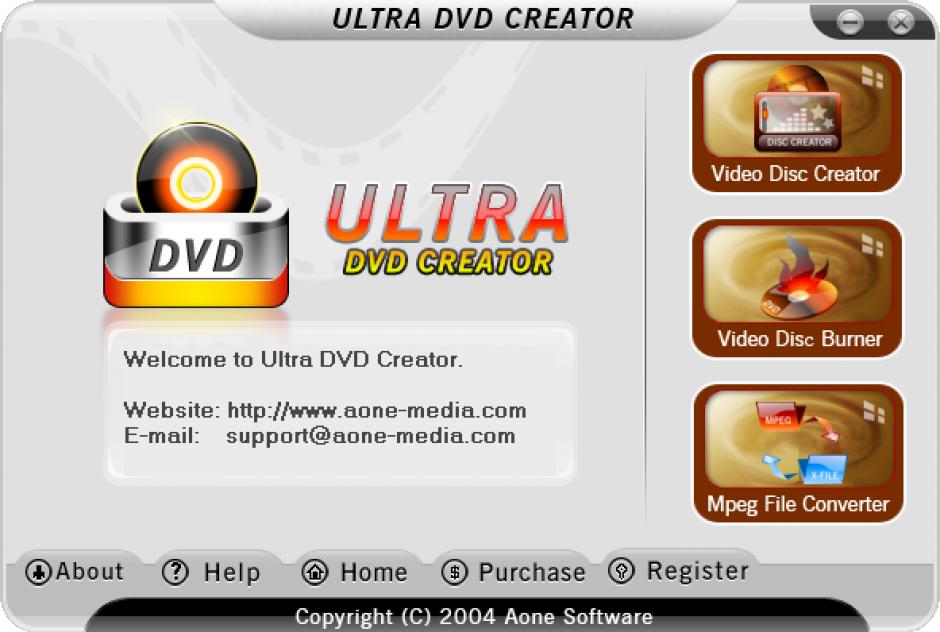Ultra DVD Creator main screen
