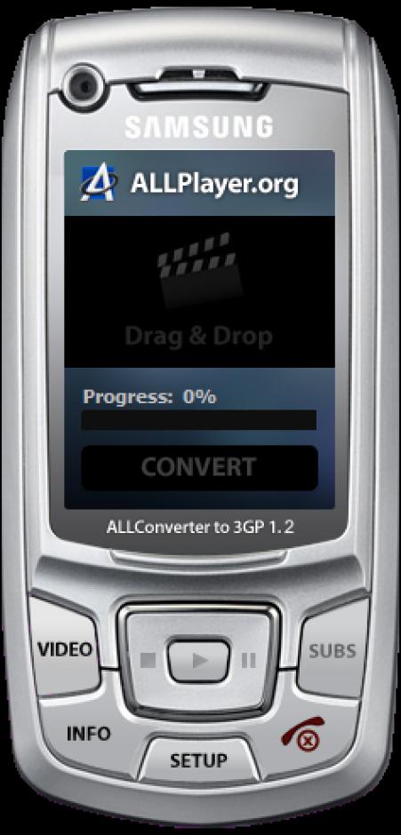 ALLConverter to 3GP main screen