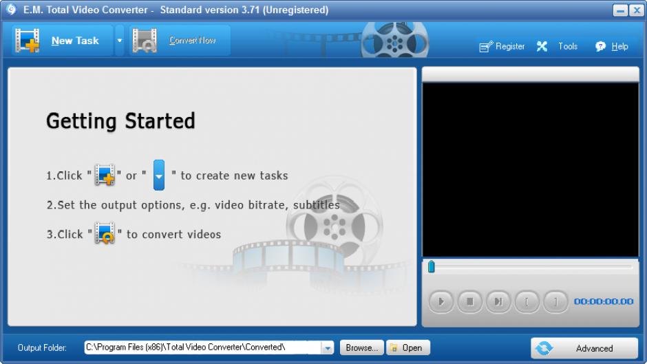 Total Video Converter main screen