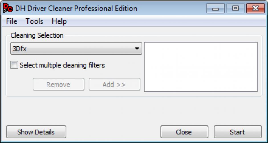 Driver Cleaner Pro main screen