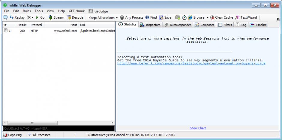 screenshot of program