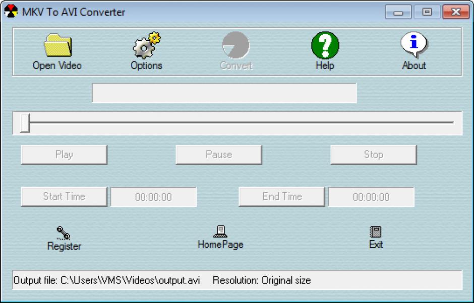 screenshot of program