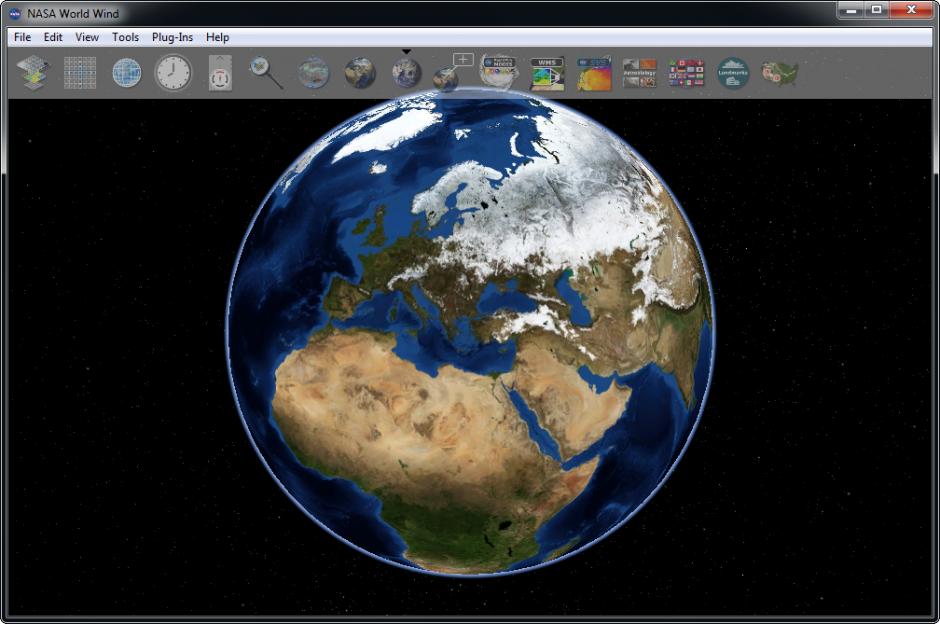 NASA World Wind main screen