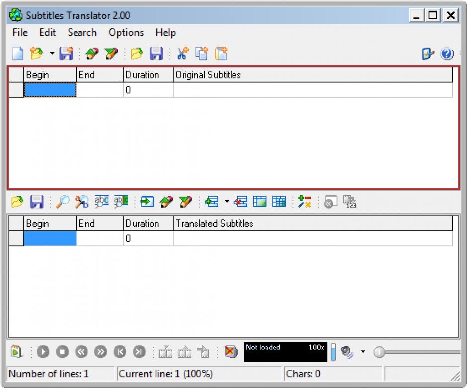 screenshot of program